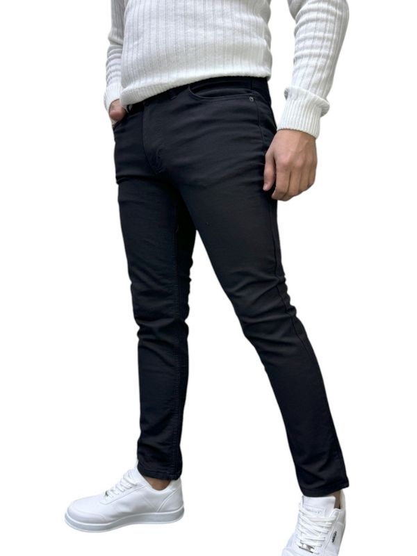 Slim ve Skinny Kot Pantolon - Siyah